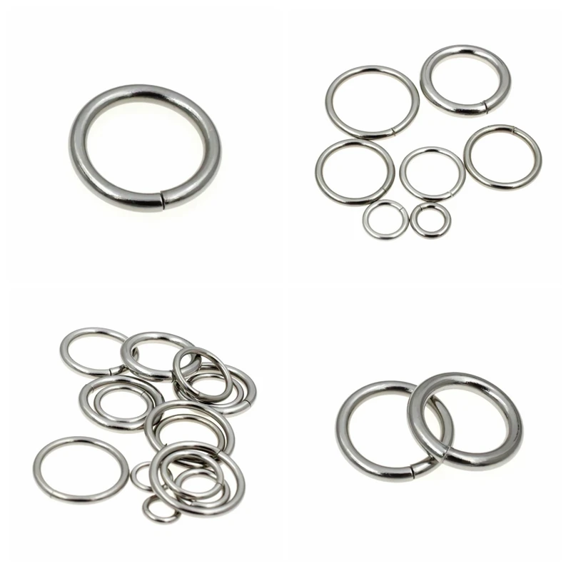 100pcs/bag Stainless Steel Findings Flexible Open Loop Jump Rings Large Sizes Closed Jump Rings Connectors For Jewelry Making