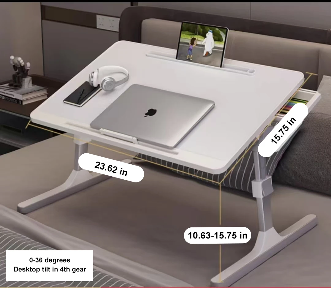 Portable Bed Table Laptop Stand Reading Small Desk Adjustable Folding Table Bed Laptop Table With Folding Legs