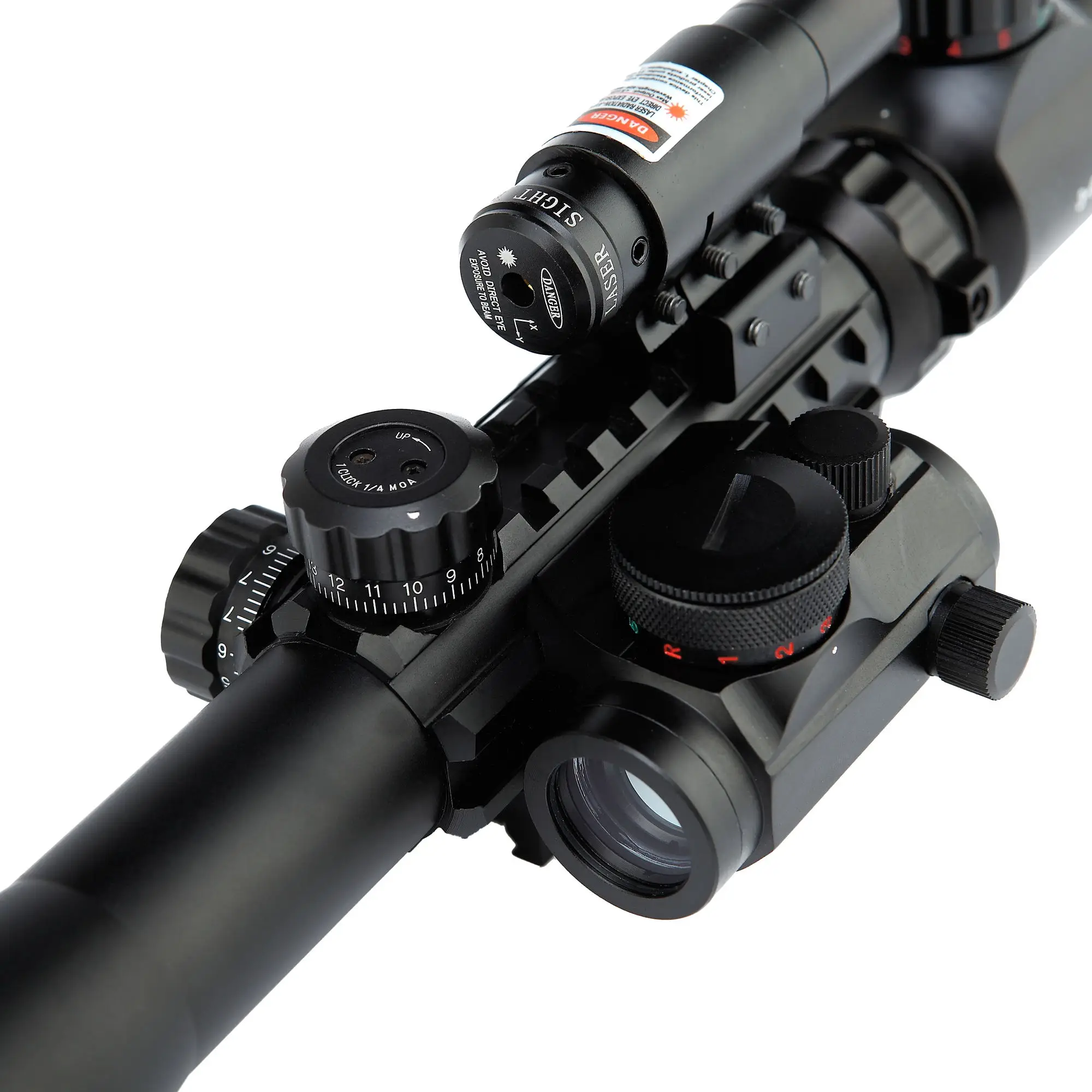 Spike Optics 3-9x40EG Dual Illuminated Red Dot Scope With Red Dot Laser Sight