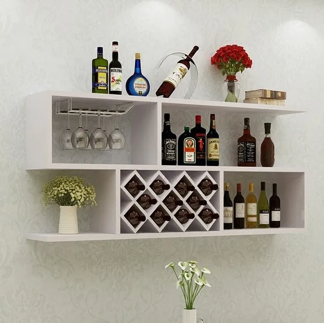 Free sample home decoration solid wood wine rack on the wall