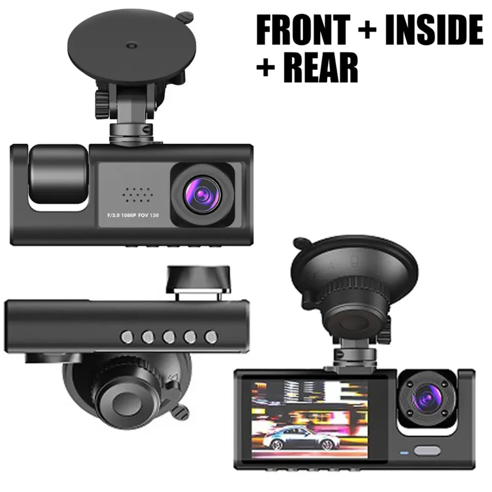 Car Dash Cam 1080P Dual Lens Built in GPS DVR Recorder Dashcam With WiFi G-Sensor Loop Recording Parking Monitoring Camera