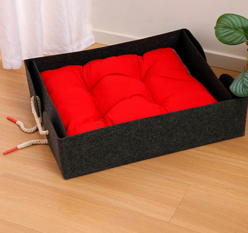 Felt Pet Nest Creative Breathable Outdoors Removable Doghouse Portable Fold Cat Dog Houses
