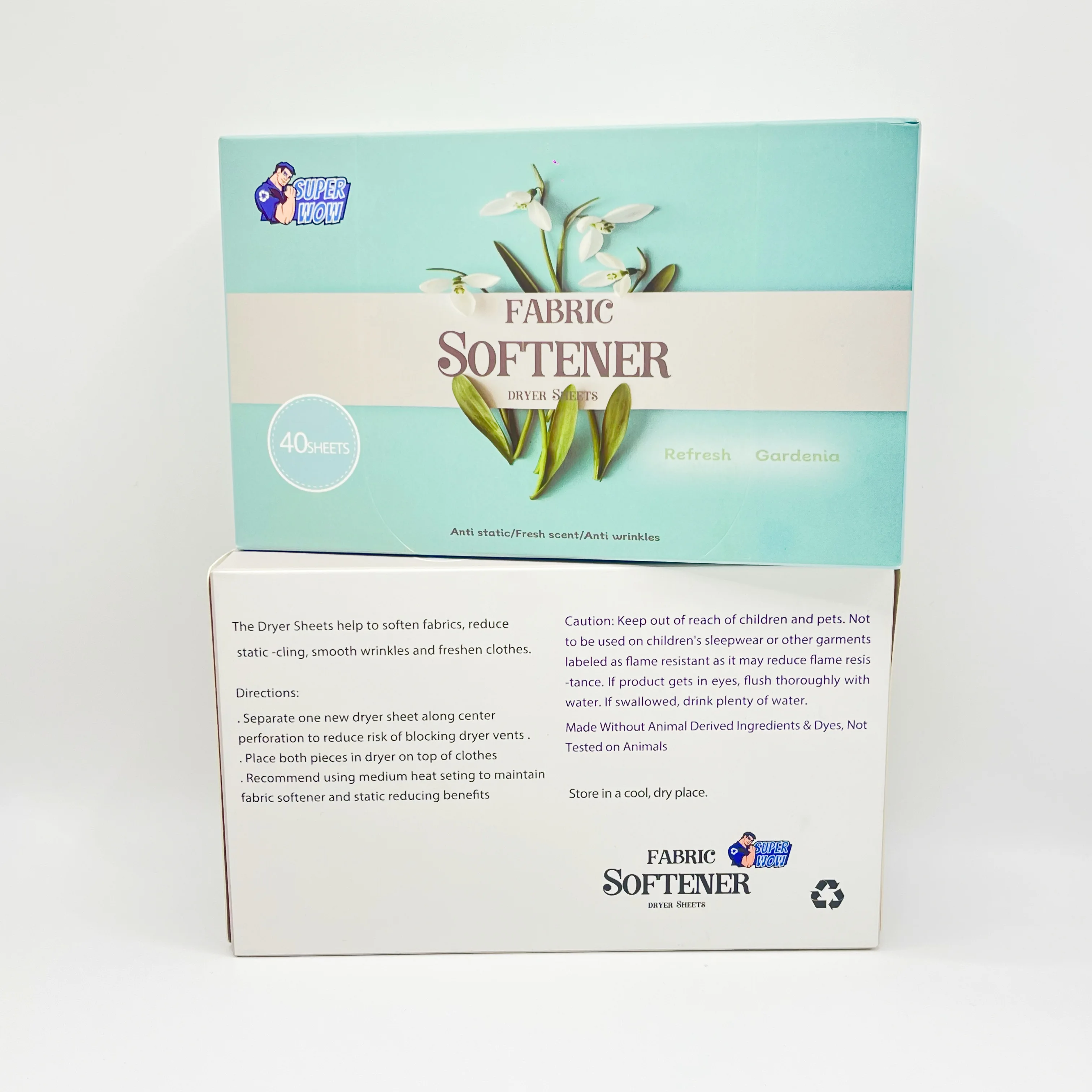 Eco Friendly Super Condensed Fabric Softener Sheets Custom Fragrance For Drying Machine