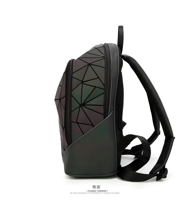 
Hotsale Women Geometric Luminous Backpacks High Quality Girls Travel Shoulder Bags School Back Pack 