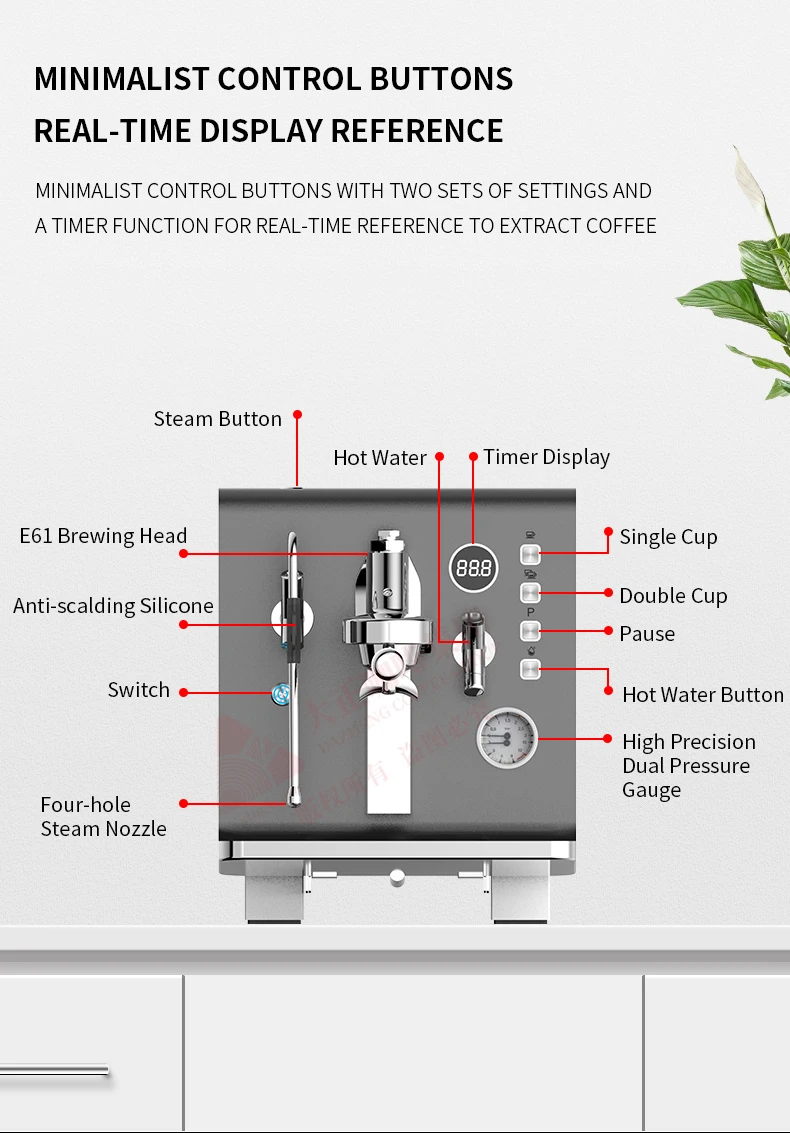 Ready Stock Available Cc Ce Italian Pump Commercial Single Group Semi-Automatic Cafe Espresso Machines For Sale