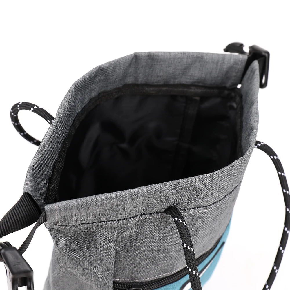 Outdoor Bouldering Chalk Bag For Rock Climbing with 2 Large Zipper Storage Pockets Rock Climbing Gifts Gear Accessories