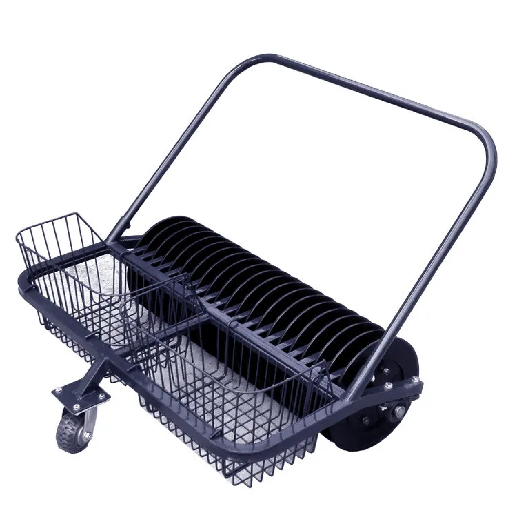 Golf ball picking machine 20 way hand push cart ball picker ball pushing drum load basket range supplies