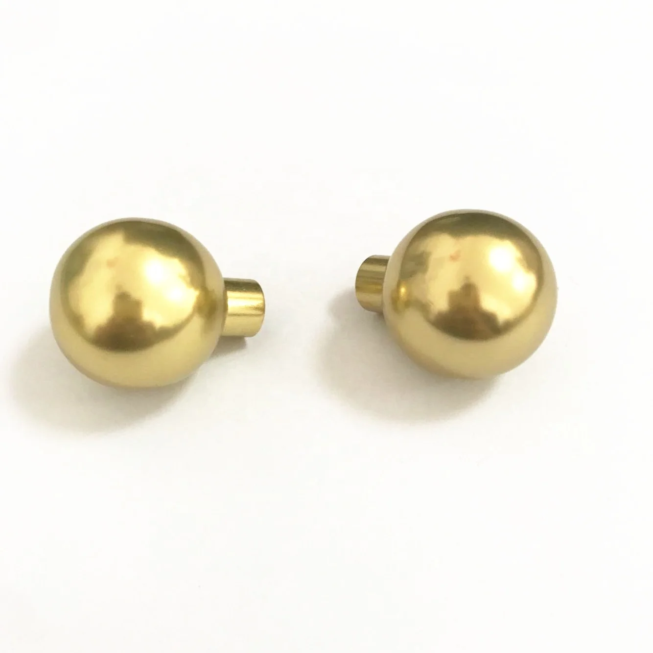 Solid Round Ball Brass Gold Drawer Handle Knob For Furniture Cabinet Door D1366
