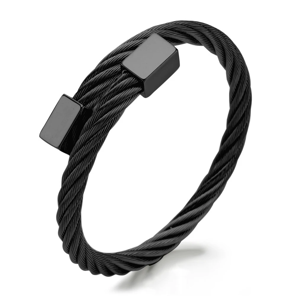 Wholesale strong hot selling cable wire bracelet stainless steel