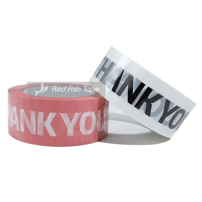 Logo Printing Custom Carton Seal Shipping BOPP Adhesive Tapes Thank You Opp Tape