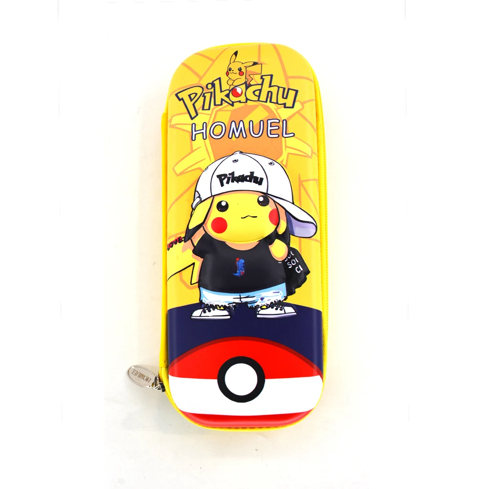 Cheap Wholesale Kids Cute Pencil Cases Yellow Pu Pencil Case For Children Anime Characters Pencil Case