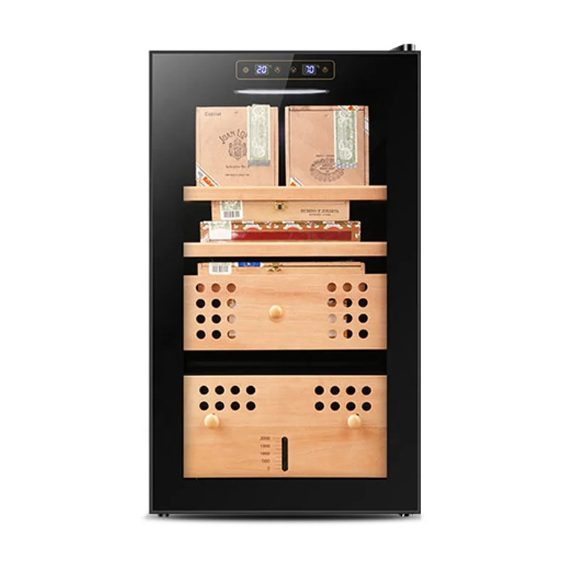 High Quality Automatic Humidity Control Home Cedar Wood Lacquer Humidity Control Wine And Cigar Humidor