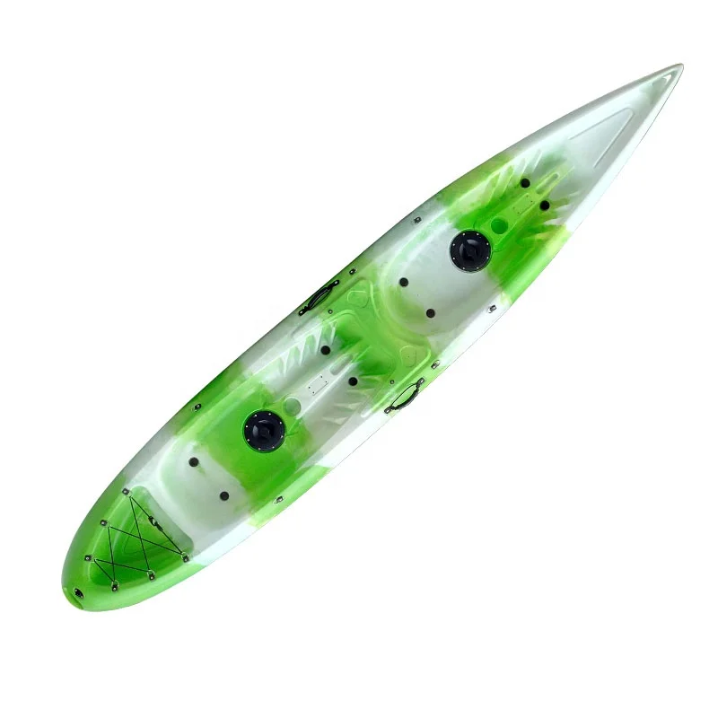 Manufacturers 2 Persons Recreational Kayak 12.8ft LLDPE Travel Canoe Sit On Top Fishing Kayak