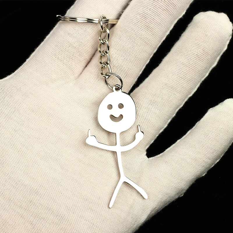 Cute Trend Key rings Titanium Steel School Bag Car Key Pendant Couple New Trinket Gift Key rings