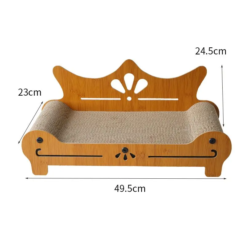 New cat scratching board pet sofa corrugated paper cat claw sharpening hot sale solid wood cat bed