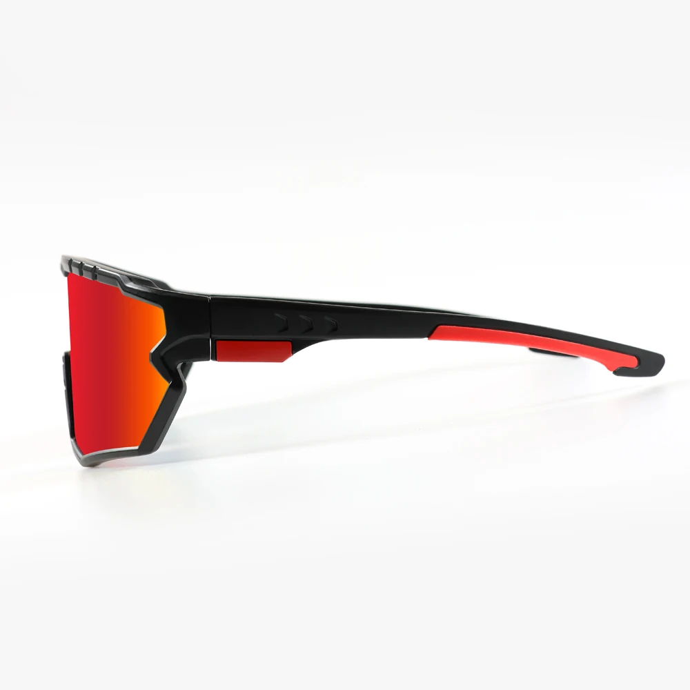 TR90 Frame Polarized Sports Sunglasses with Custom Blue PC Lens Cycling Goggles for Outdoor Activities White Sports Glasses