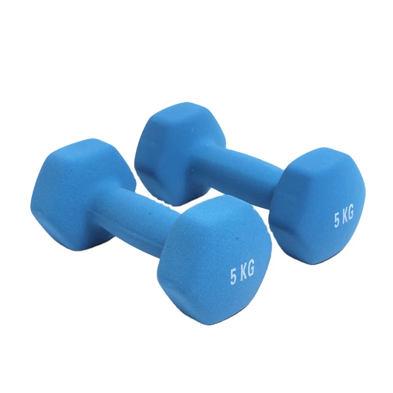 Dumbbells for women with strength training solid Dip plastic kettlebell arm muscle wrap small dumbbells1-10 KG