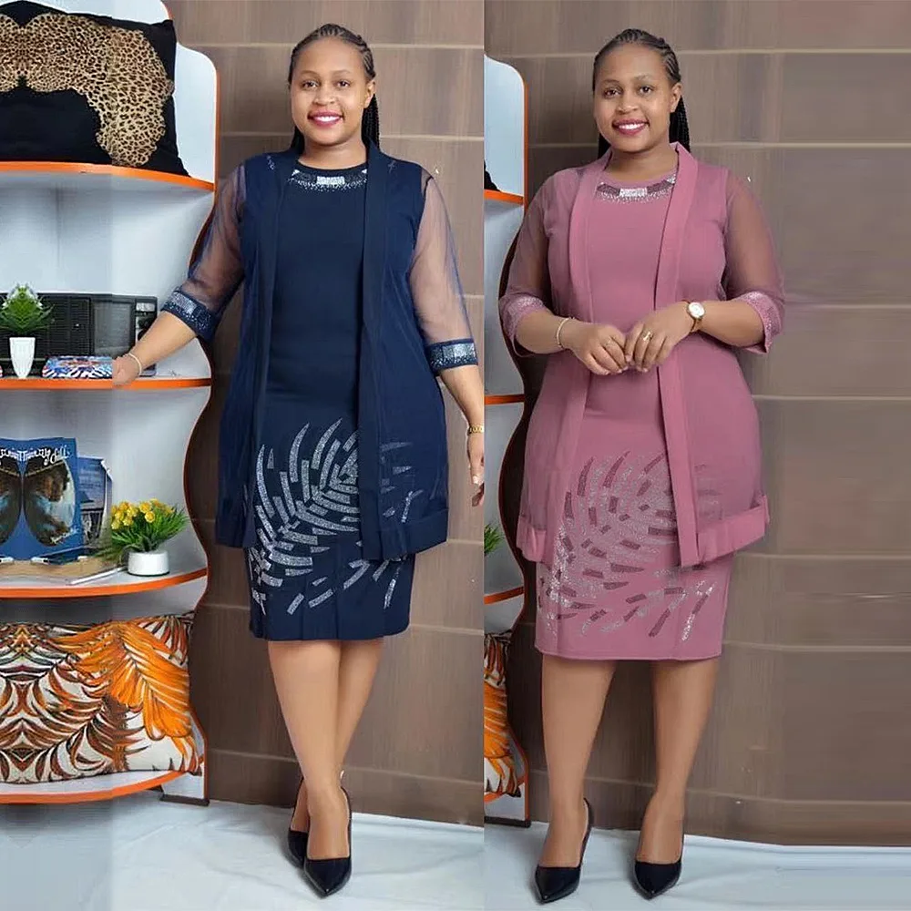 Factory Wholesale Clothing In South Africa Formal African Dress Set 2 Pieces Clothes Sets For Women K0324