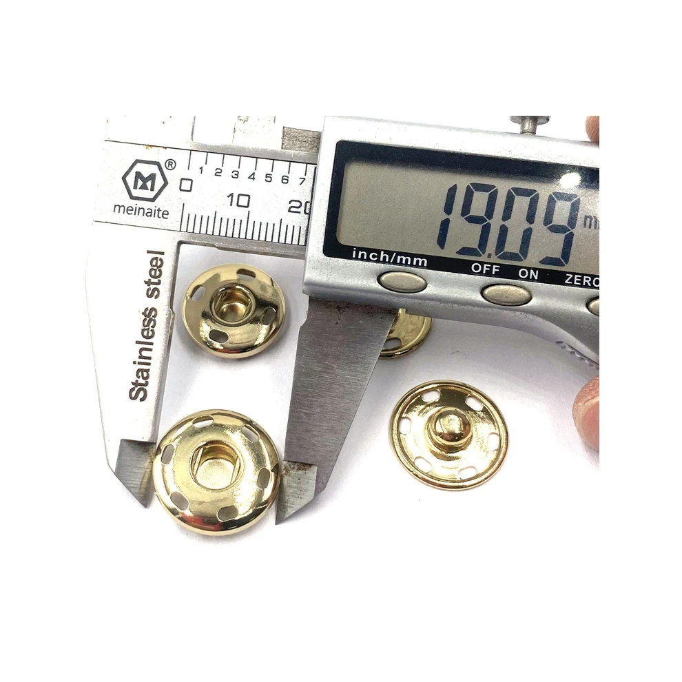 New Style Lower Price Custom No Deformation Mini Rust-Proof Brass Materialscrew Press Studs Snap Fasteners 17Mm 19Mm