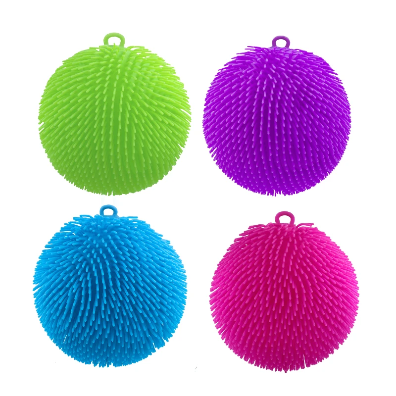 
Funny Hairy Soft Huge Balloon Baby Face Flashing Puffer Ball Toy 