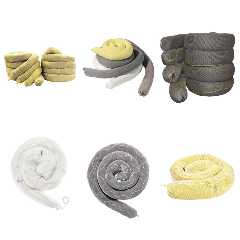 100% Pp Oil Absorbent For Spill Clean-Up Rubbish Floating Solid Barrier 20 Cm Yellow High Efficiency Boom