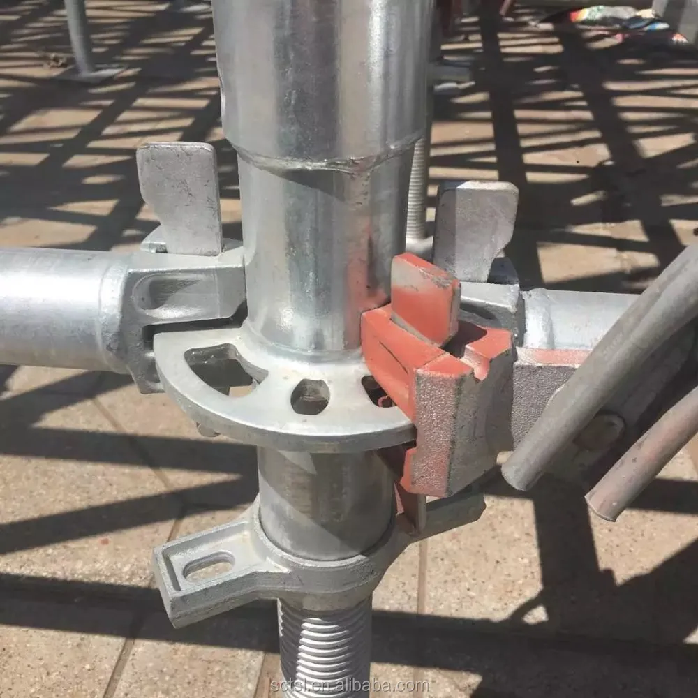 Construction ring lock  scaffolding system aluminum ringlock scaffolding ledger ringlock scaffolding paint surface treatment