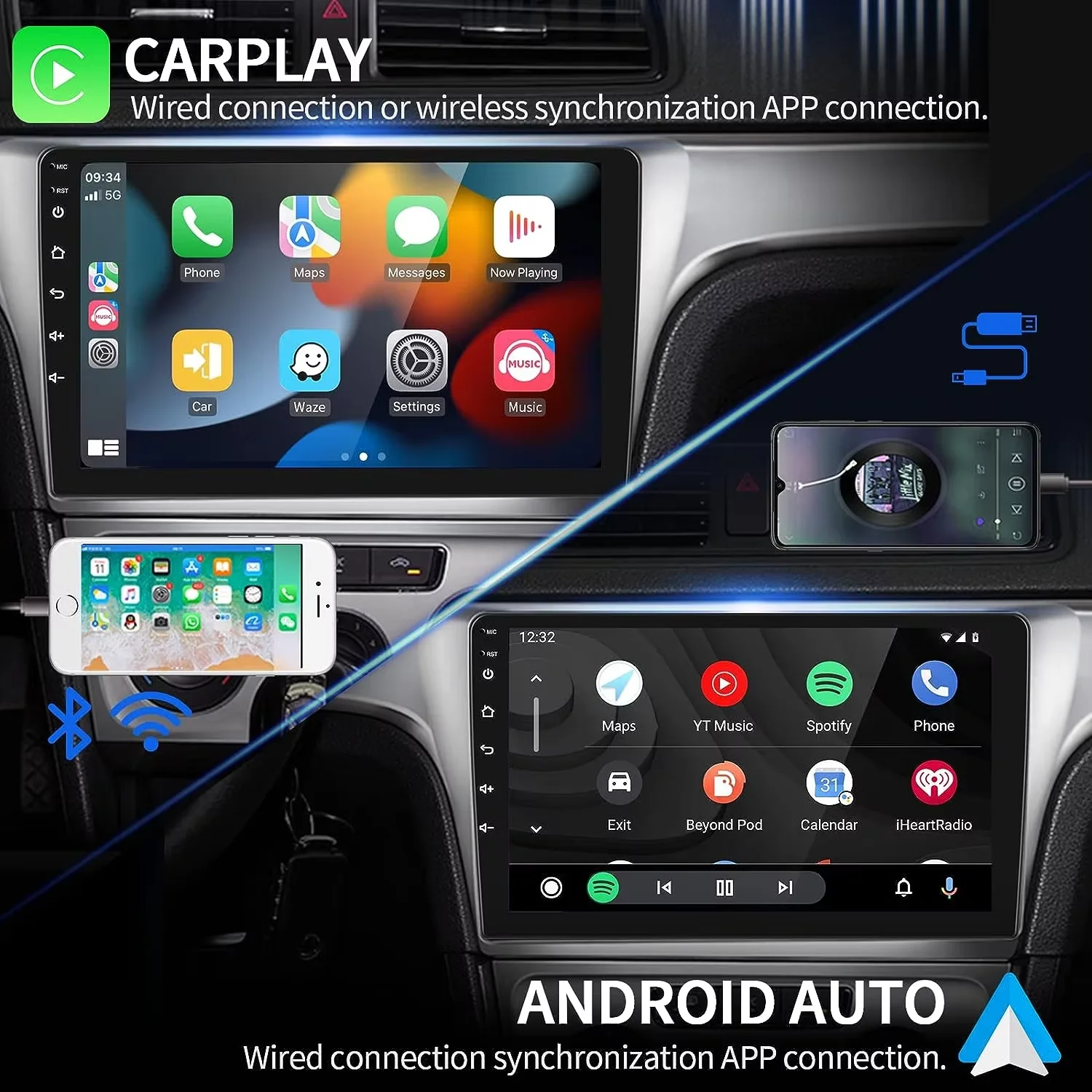 2 Din 9 Inch Touch Screen car audio Navigation System 2 Din Auto radios Android Car Radio Multimedia Video Player
