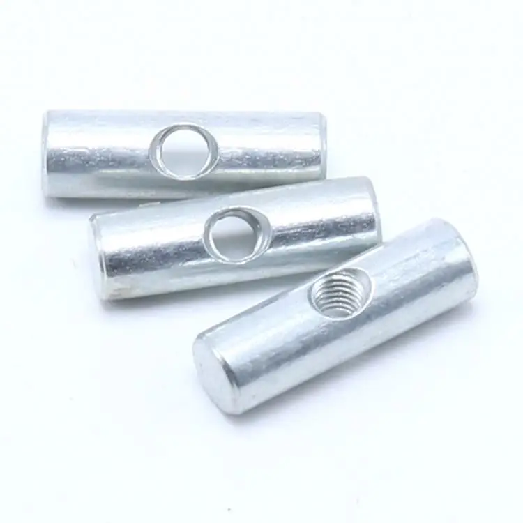 Stainless steel m8 m12 m3 cross dowel barrel nut for furniture