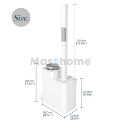 Masthome Custom Grey Disassembling Soft Tpr Bristles Soap Dispensing Toilet Brush (Tpr) Bathroom Cleaning Brush Toilet Brush