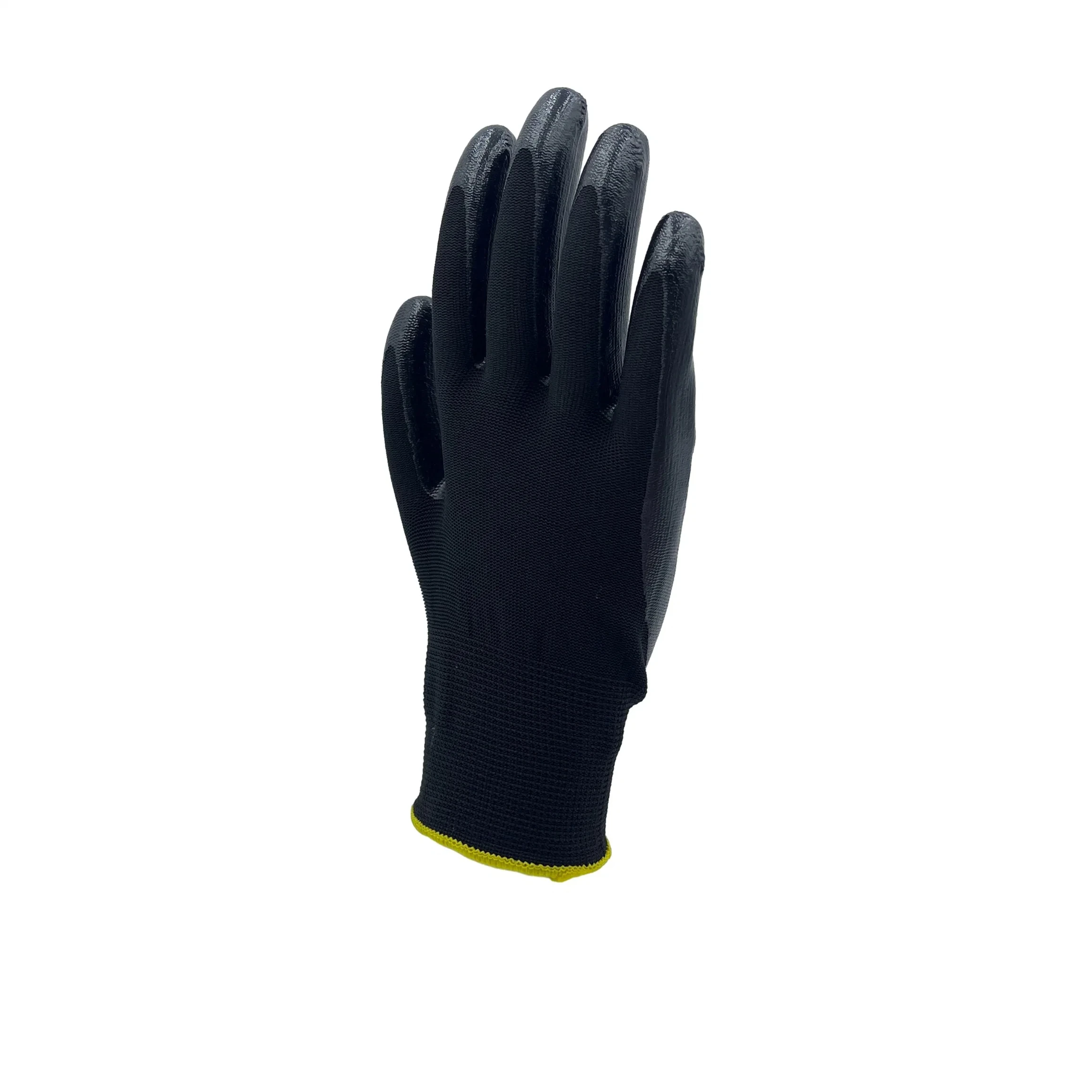 Manufacture factory price wholesale 13G nylon liner nitrile palm coated breathable general work gloves