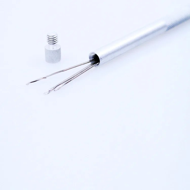 Multi-function Aluminum Hook Needle Loop Threader For Micro Rings Beads Links I-tip Hair Extensions