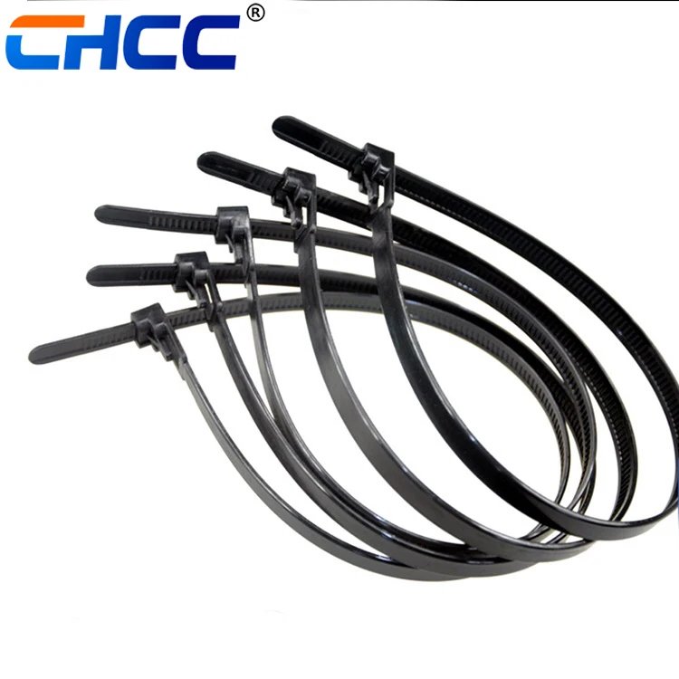 Wholesale multicolor reusable cable ties 300mm 100 pcs releasable cable tie