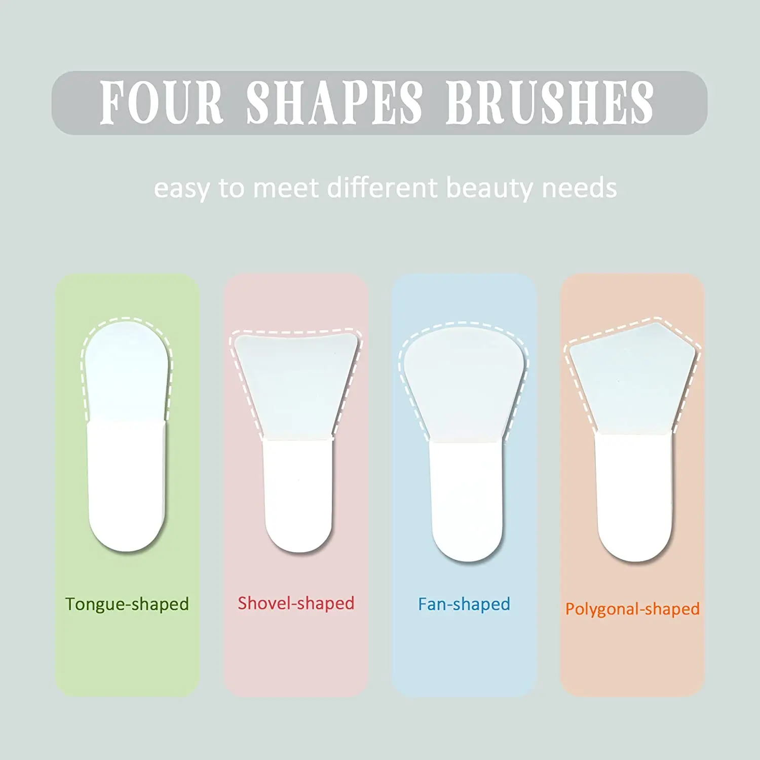 4Pcs Mini Facial Mask Applicator Travel Silicone Face Mask Brush Soft Beauty Tool Reusable Travel Cream Mud Mask Brush