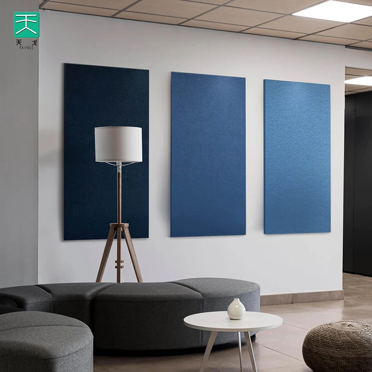 TianGe Customized Framed Soundproof Environmental Acoustical Fiberglass Wall Kit Gray Fabric Velvet Wrap Acoustic Panel
