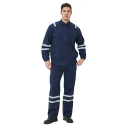 Multi Functional Soft Shell Colourful Navy Coverall Uniform fireproof work clothes for construction workwear overalls