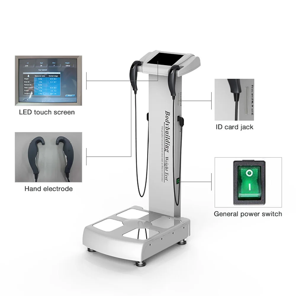 Segmental Human Body Composition Analyzer Bioelectrical Impedance Analysis Equipment