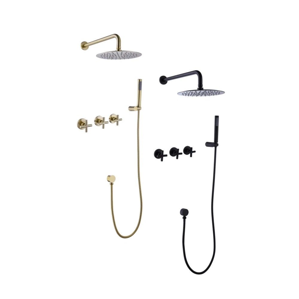 WT-S04 Роскошная латунная Ванная Комната Дождь душ ручной набор
