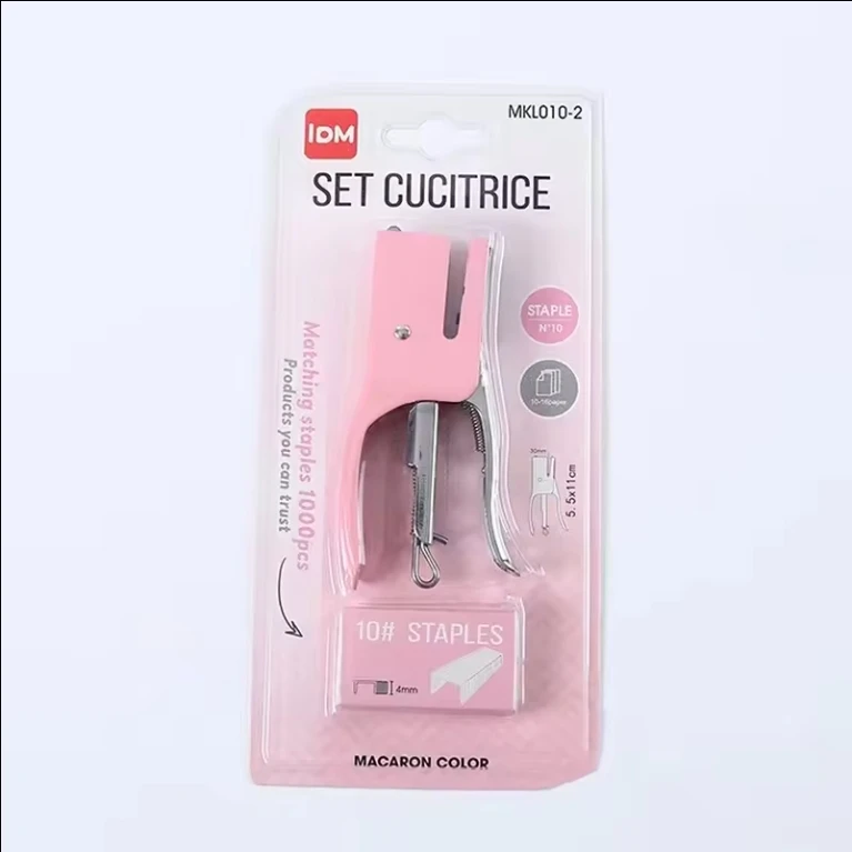 Сстеплер цветной Макарон металлический ручной № 10 набор трудосберегающих упаковочных машин офисные школьные канцелярские Степлеры
