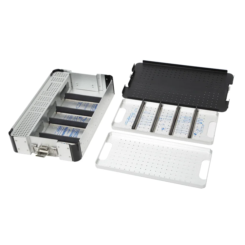 High quality fast shipping aluminum alloy surgical instrument sterilization containers upper limb fracture instrument box