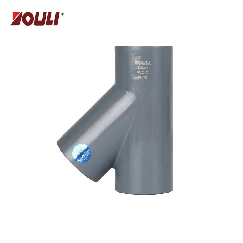 YOULI HIGH PRESSURE PLASTIC TUBES GREY HOSPITAL CHEMICAL INDUSTRIES CPVC 45 DEGREE TEE