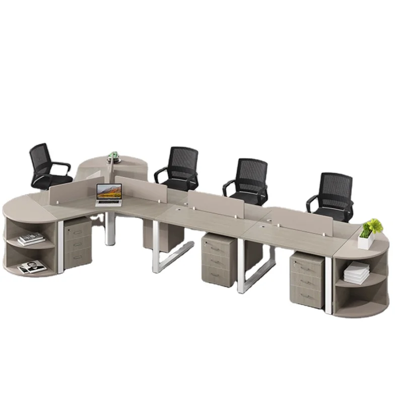 CBD office building company office staff desk 2/3/6 staff computer desk workstation office partition desk combination