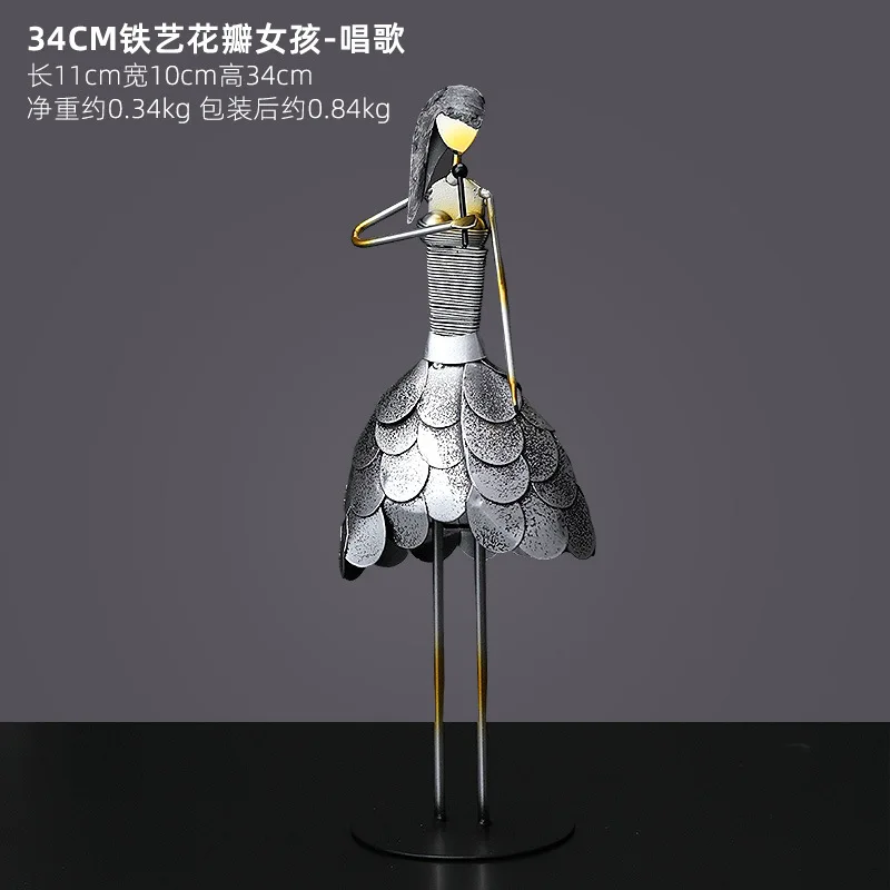 Металлическая декоративная винная скульптура декоративный ретро шкаф украшение для дома креативная статуэтка