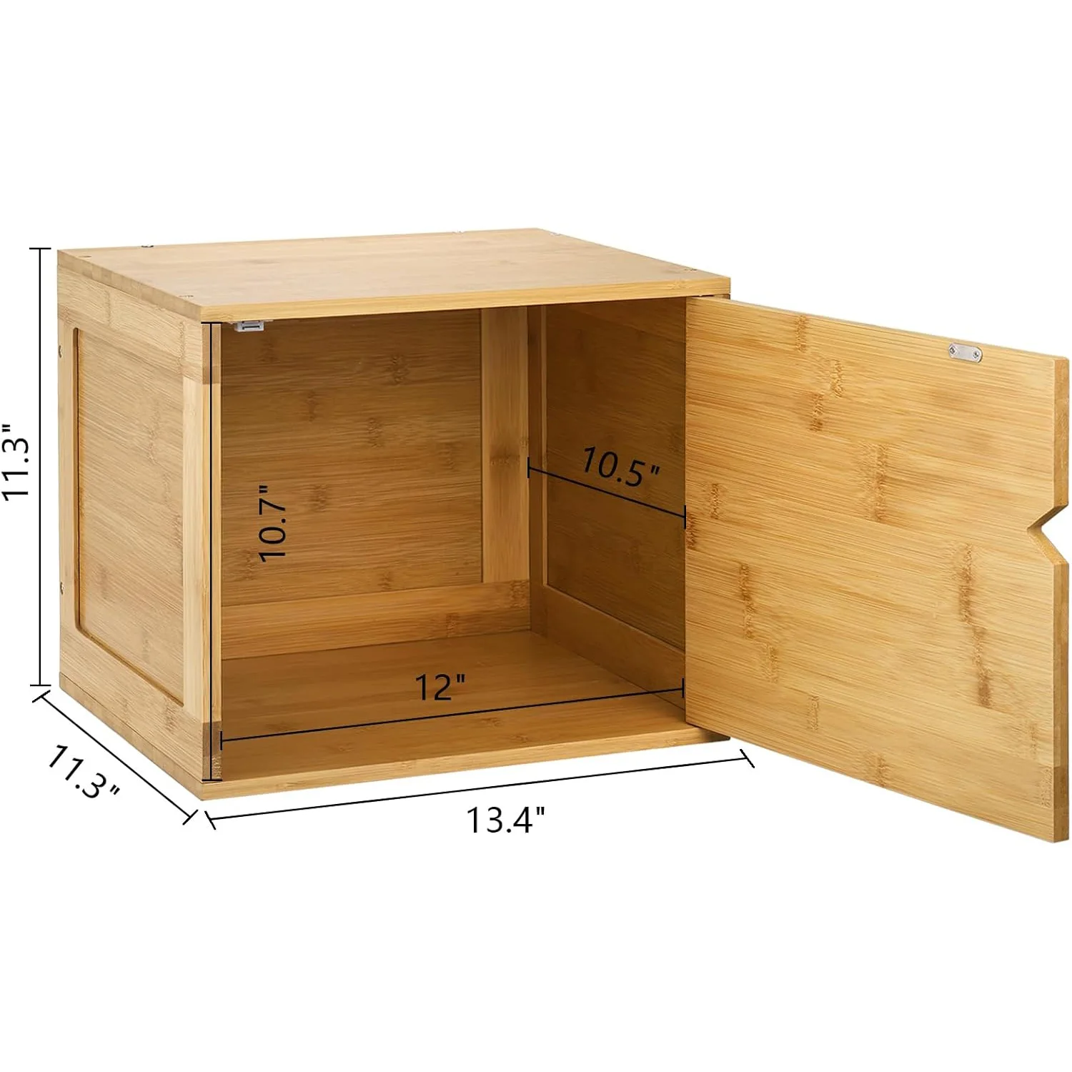 Bamboo Cube Bookshelf Stackable Connect Storage Cube Cubby Organizer with Door Wood storage box