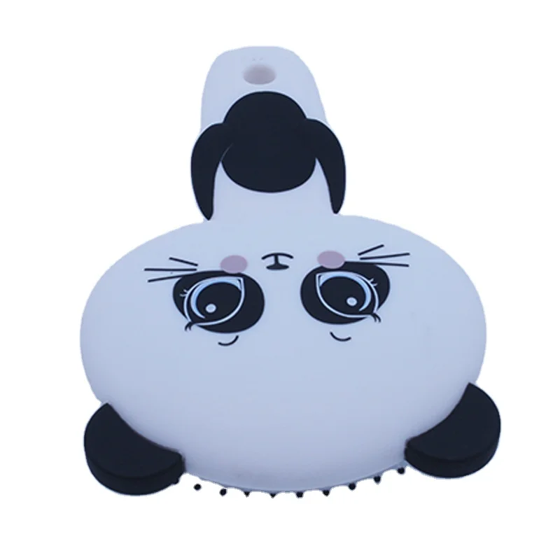 Factory whole sale fashionable panda shape mini paddle kids hair brush for Children