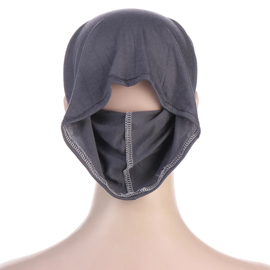 CMX757   Stretch Soft modal  regular front muslim Undercap Round Under Scarf Inner scarf tubes with Ear Hole