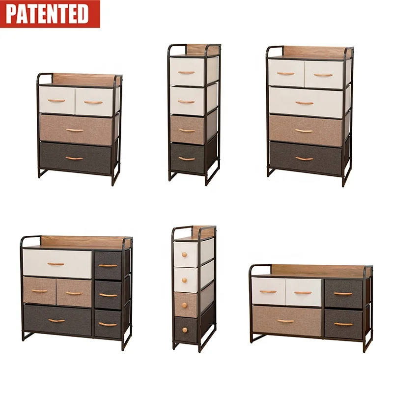 Factory Hot Selling Folding Stylish Smart Fabric Storage Drawer Foldable Dresser Storage Tower