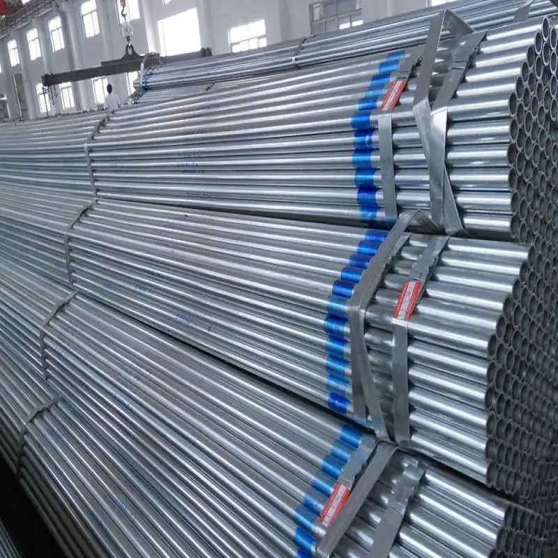 Hot dipped corrugated galvanized steel pipes gi iron pipe round steel tubes black galvanized pipe