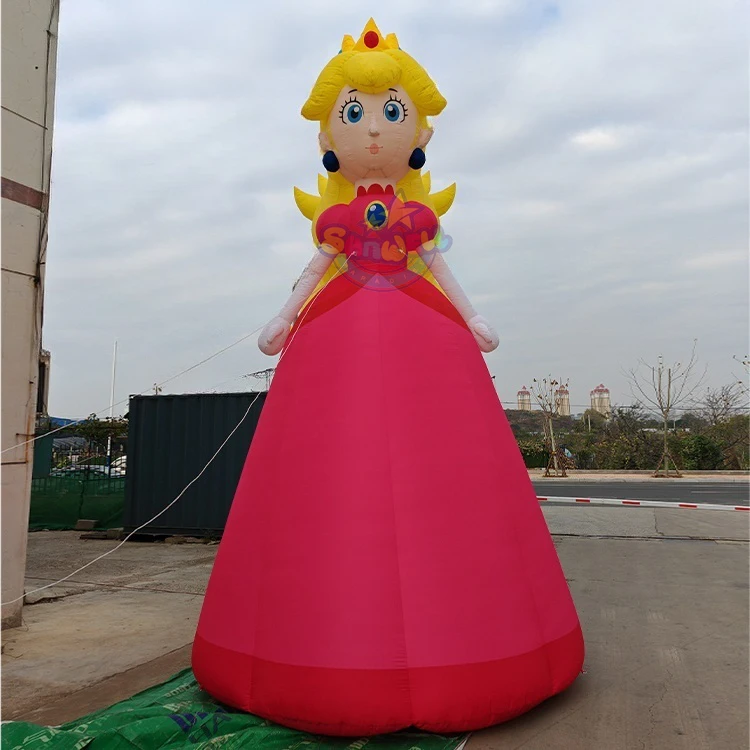 5m Tall Giant Inflatable Princess Cartoon Inflatable Girl Mascot Factory inflatable peach princess Mario Cartoon Balloons