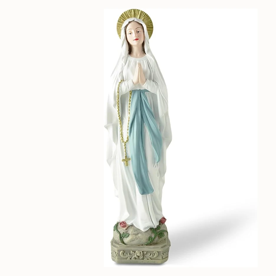 11 Inch The Lady of Lourdes Catholic Blessed Virgin Mother Mary Statues, Suitable for Religious Collection Gifts and Home Decor