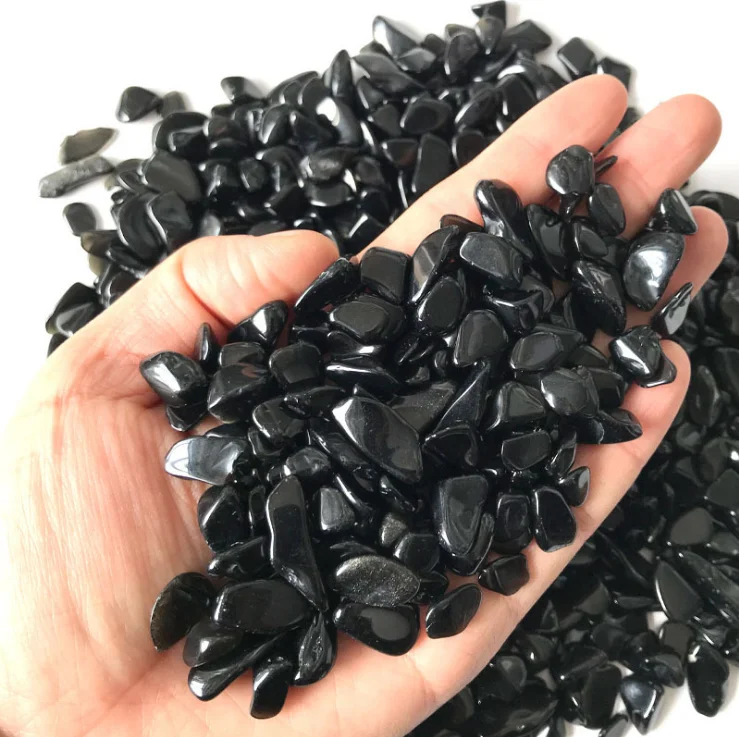Wholesale obsidian stone price natural polished obsidian gravel obsidian tumbled stone